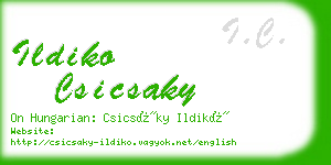 ildiko csicsaky business card